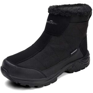 SILENTCARE Men's Warm Snow Boots, Fur Lined Waterproof , Anti-Slip 10.5/ 485